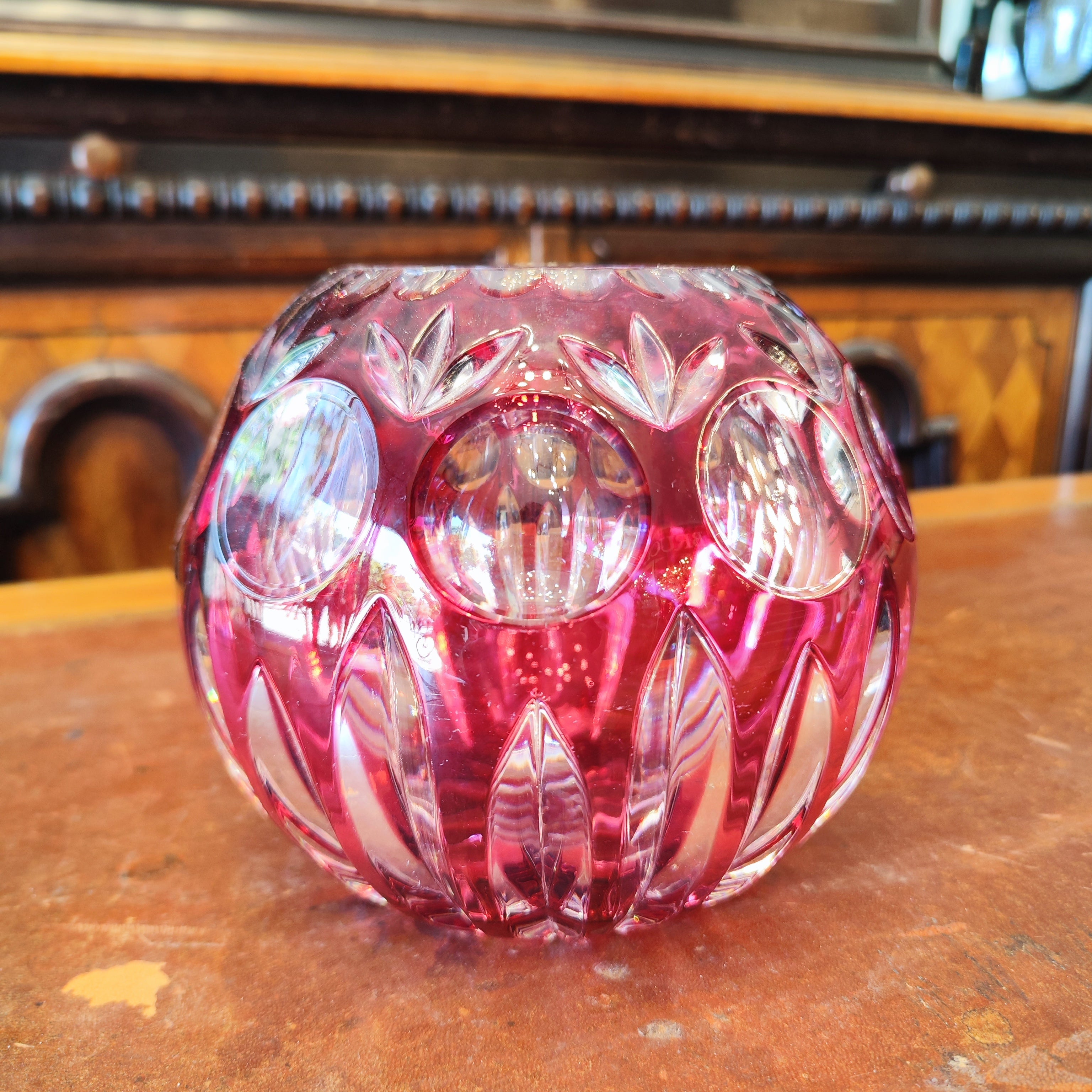 Pequeña pecera de cristal checo. Republica Checa SXX