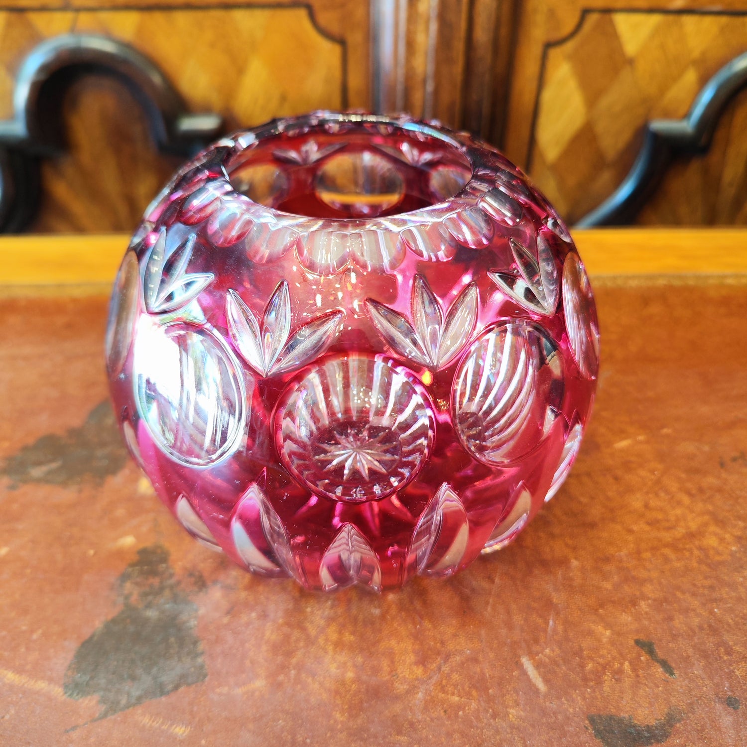 Pequeña pecera de cristal checo. Republica Checa SXX