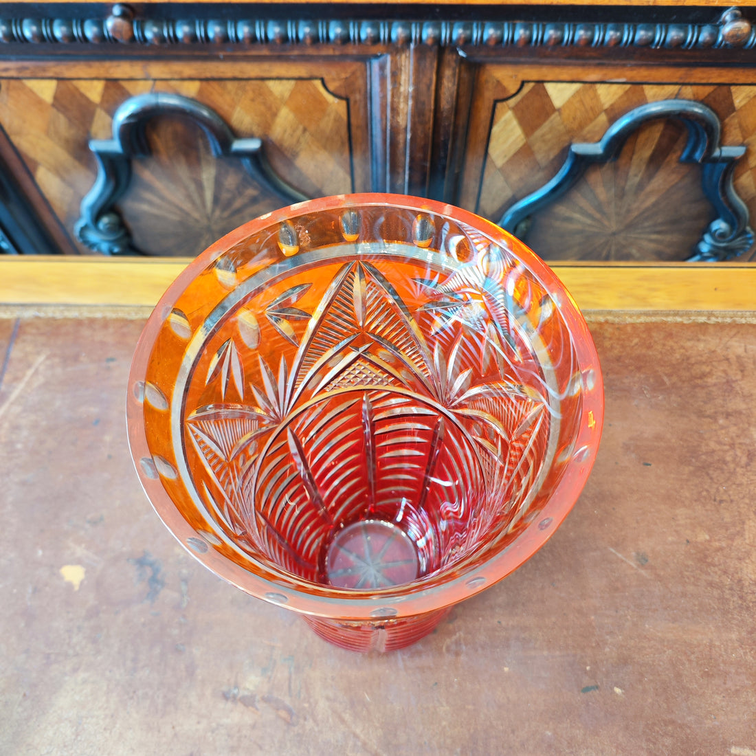 Florero de cristal ART-DECO. Alemania SXX