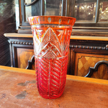 Florero de cristal ART-DECO. Alemania SXX