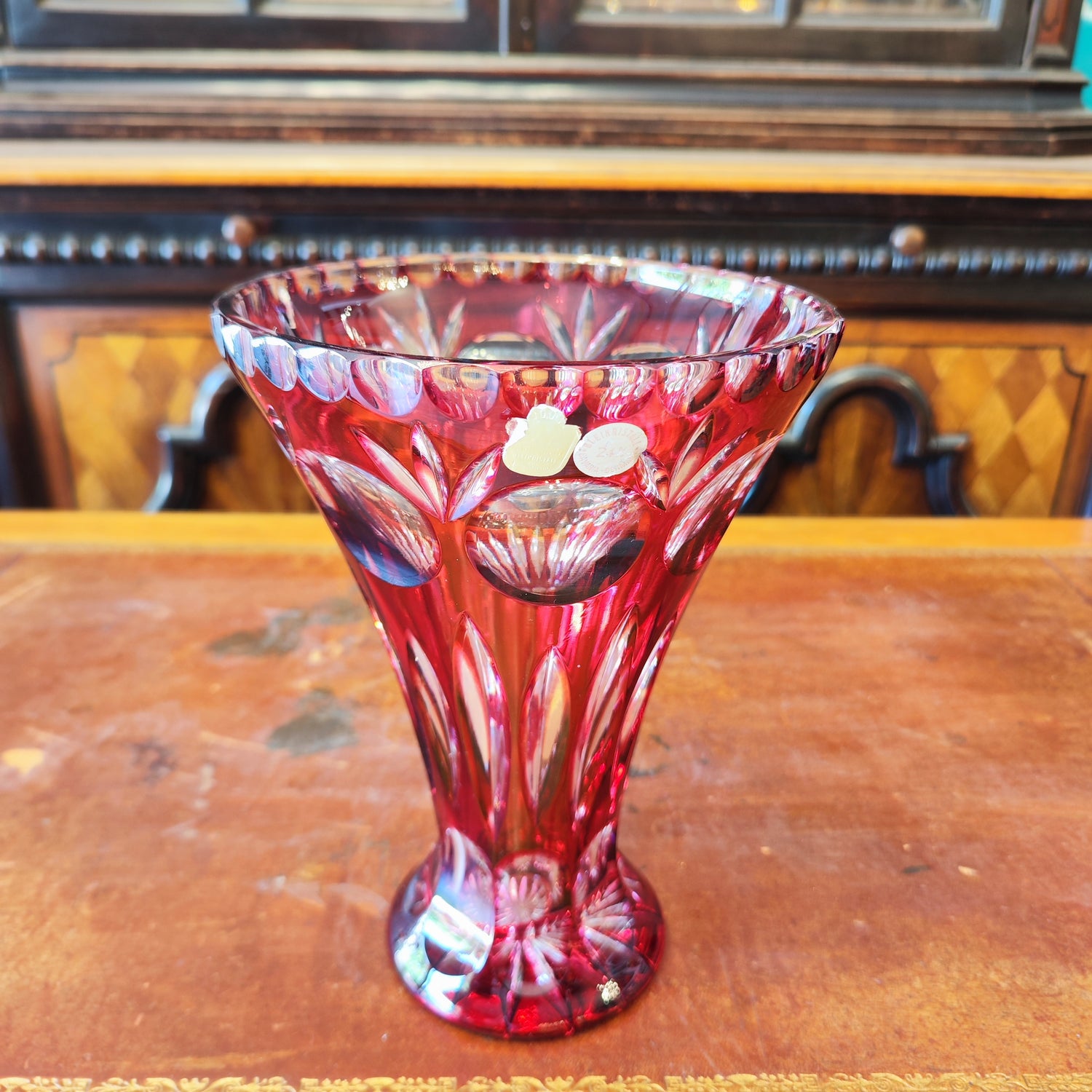 Florero aleman colo rubi. Alemania SXX