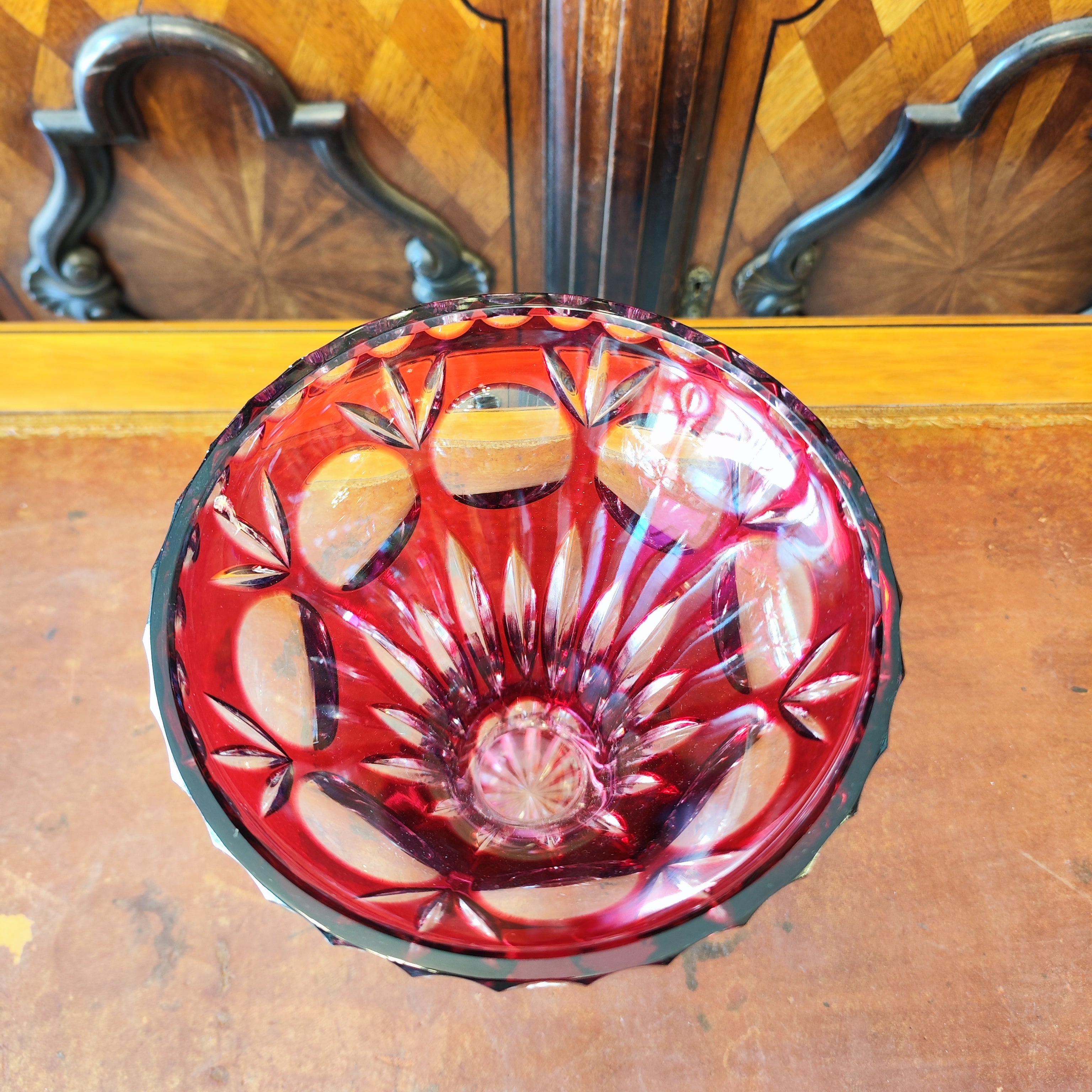 Florero aleman colo rubi. Alemania SXX