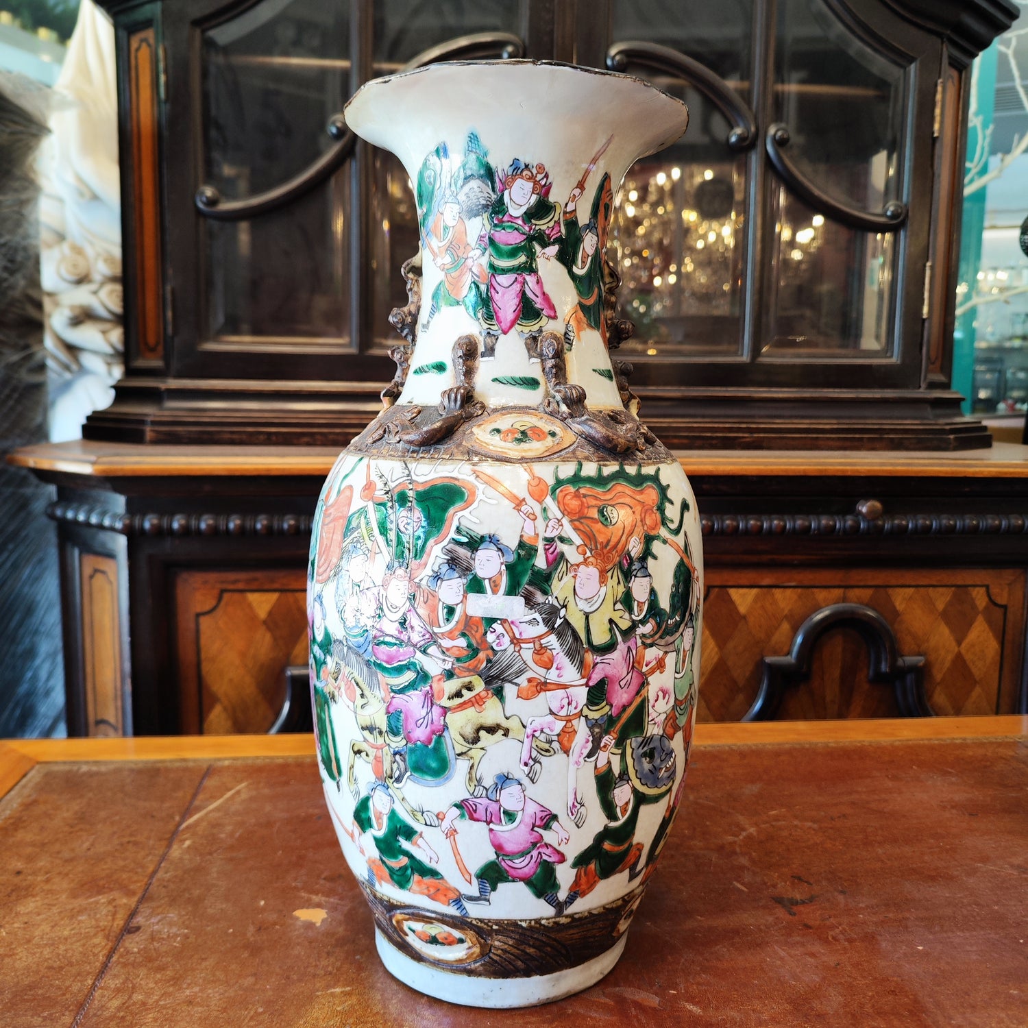 Par jarrones chinos de caolin Nankin. China SXX