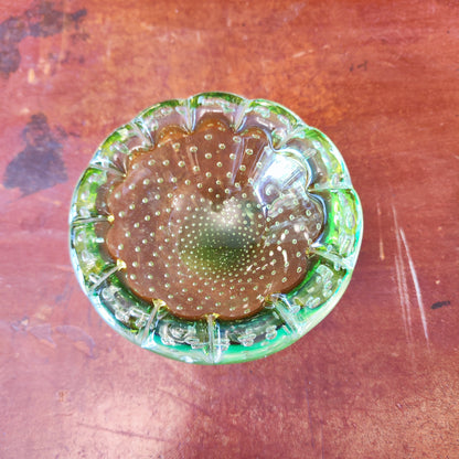 Cenicero Yungay verde lima burbujitas. Chile SXX