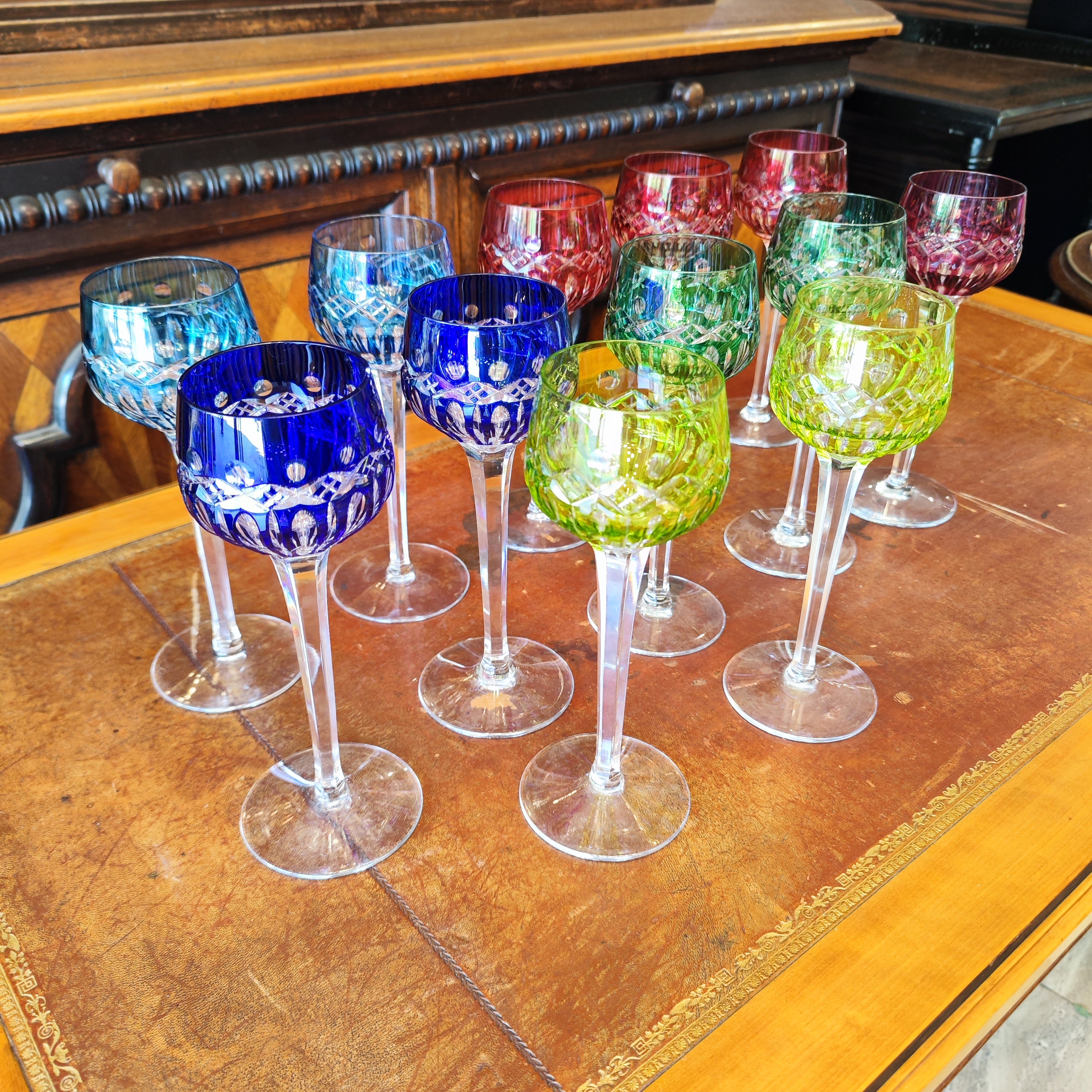 Juego de diez copas Francesas Saint Louis. Francia SXX