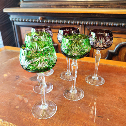 Juego de seis copas cristal Alemán. Alemania SXX