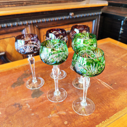 Juego de seis copas cristal Alemán. Alemania SXX