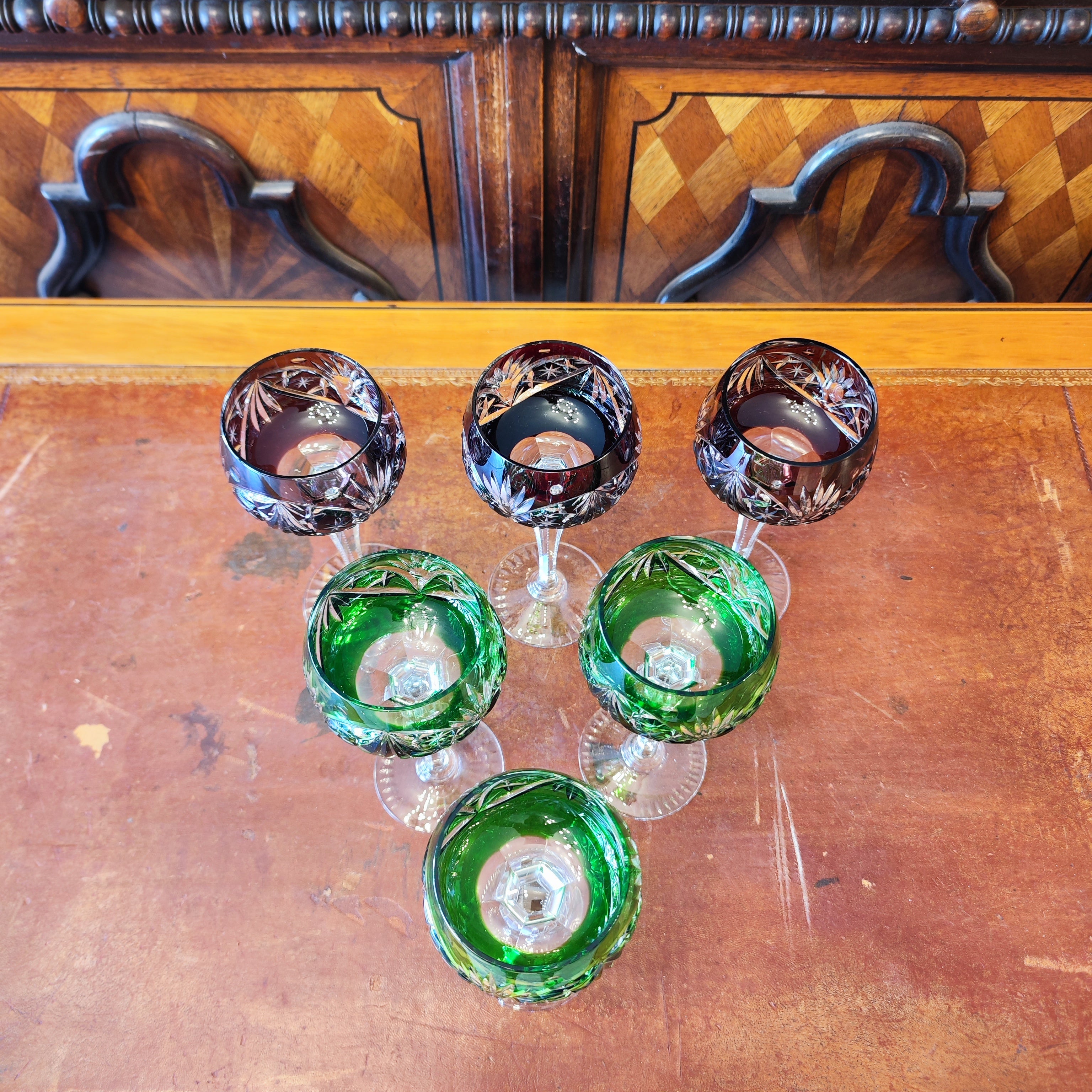 Juego de seis copas cristal Alemán. Alemania SXX