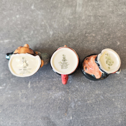 Juego de tres jarras Toby Royal Doulton. Inglaterra SXX