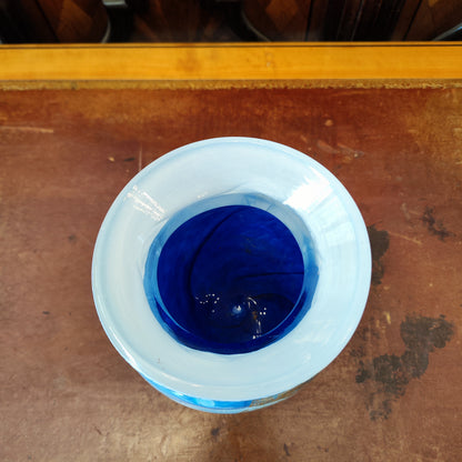 Jarrón vidrio soplado firma GLAMBIU. Francia SXX