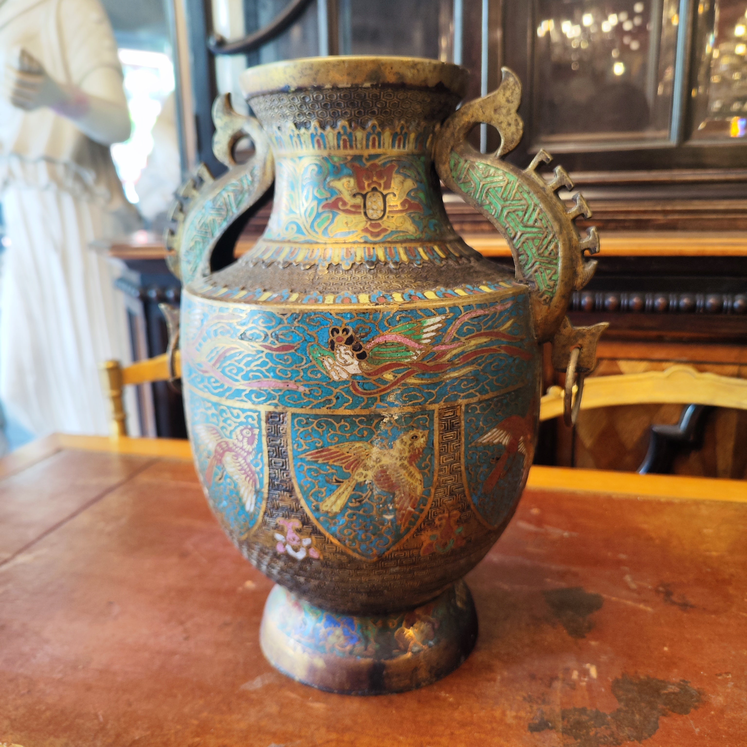 Jarrón cloissone Meiji Japón. SXIX