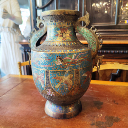 Jarrón cloissone Meiji Japón. SXIX