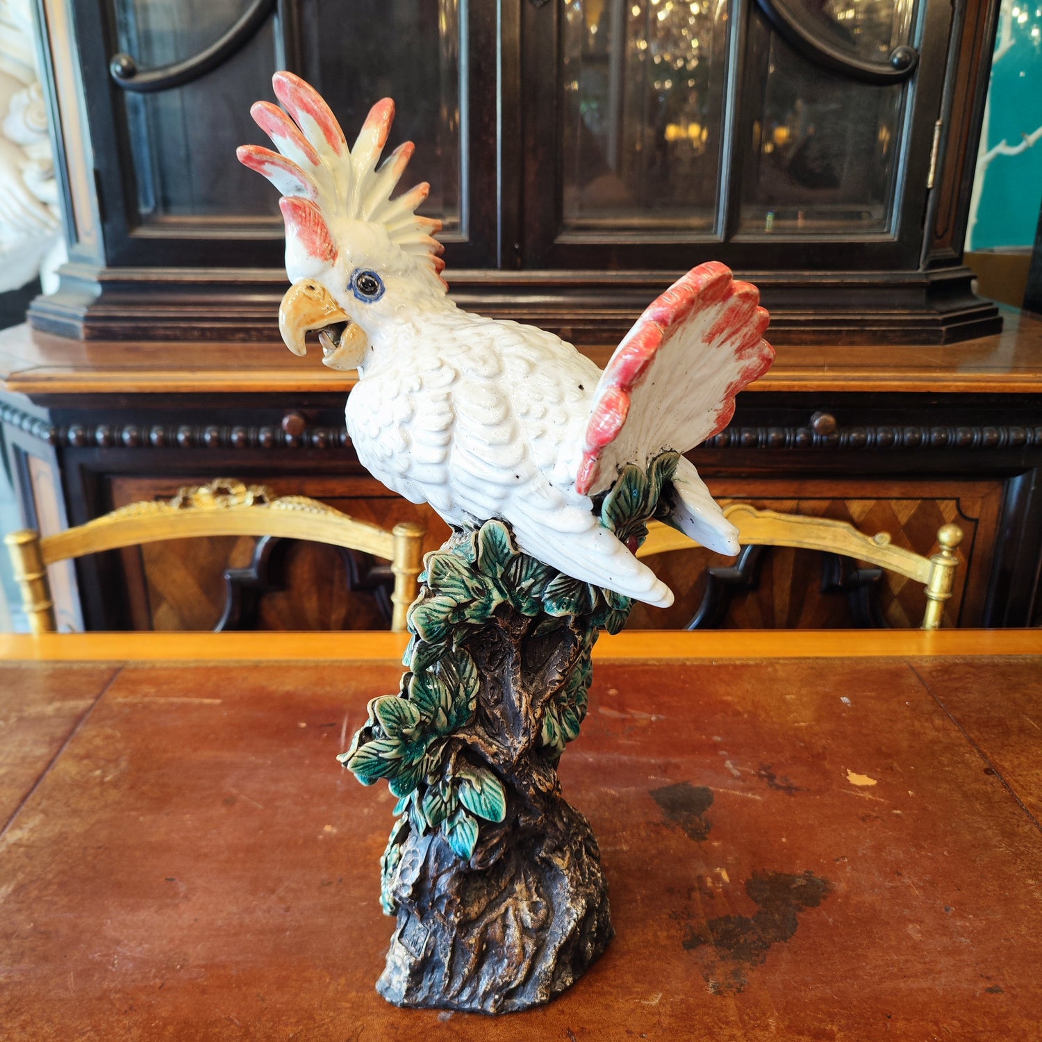 Cacatua mayólica francesa Barbotin. Francia SXIX