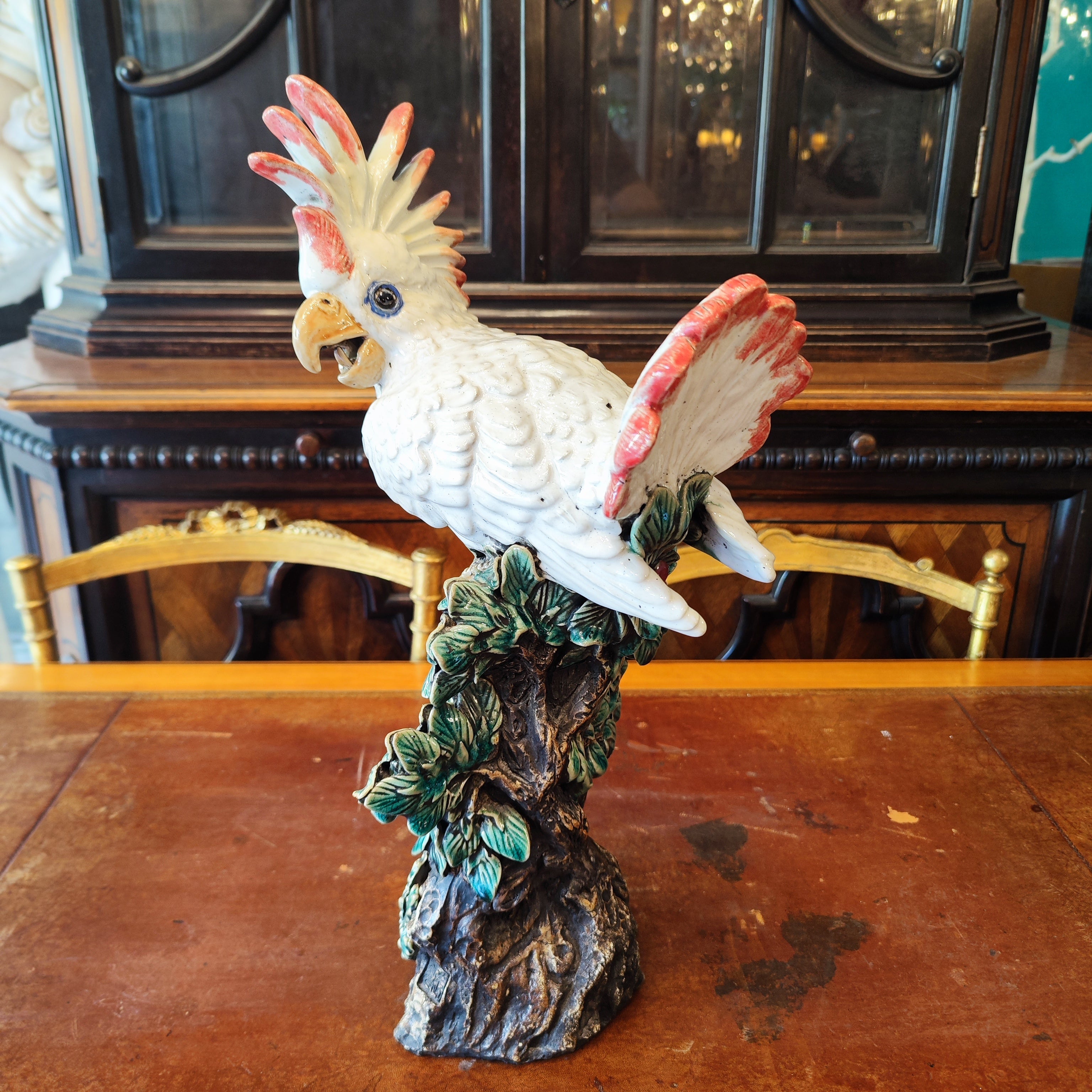 Cacatua mayólica francesa Barbotin. Francia SXIX