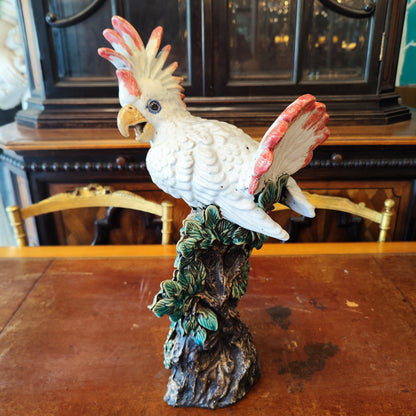 Cacatua mayólica francesa Barbotin. Francia SXIX