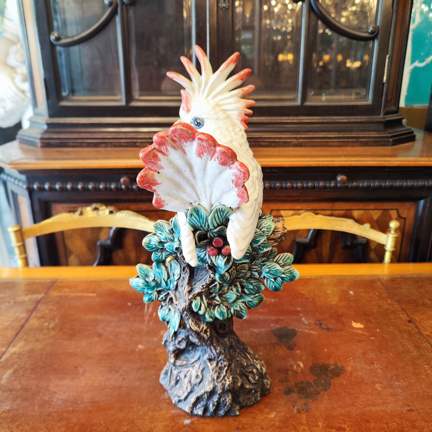 Cacatua mayólica francesa Barbotin. Francia SXIX