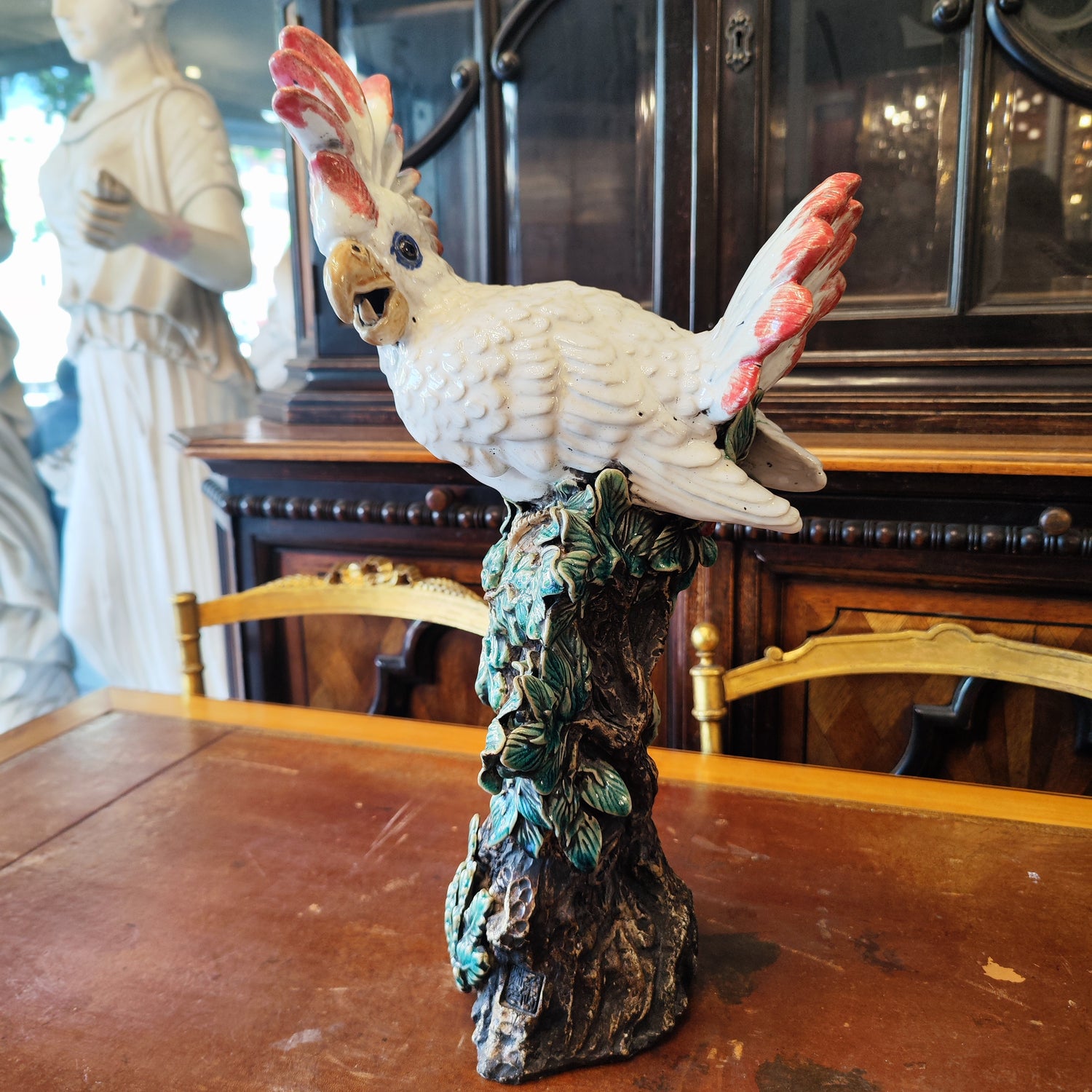 Cacatua mayólica francesa Barbotin. Francia SXIX