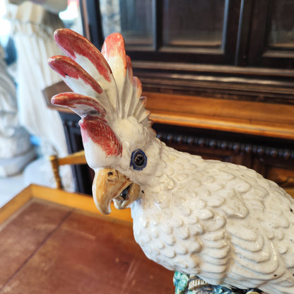 Cacatua mayólica francesa Barbotin. Francia SXIX