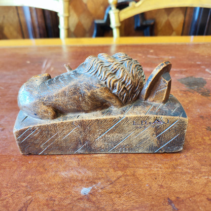 Leon de Lucerna firma Lukas Ahorn (1789-1856). Francia SXIX