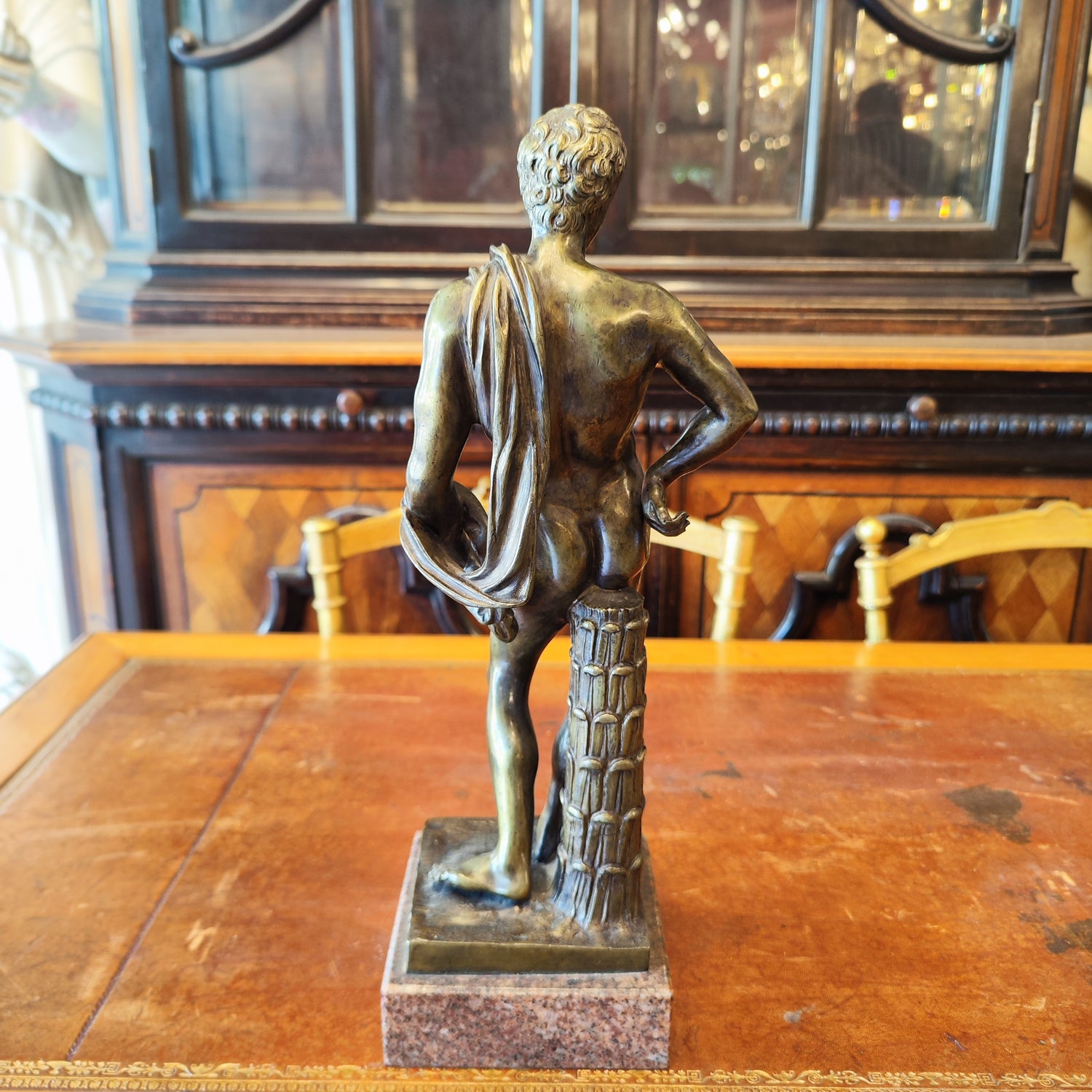 Escultura italiana de bronce dios Apolo. SXIX