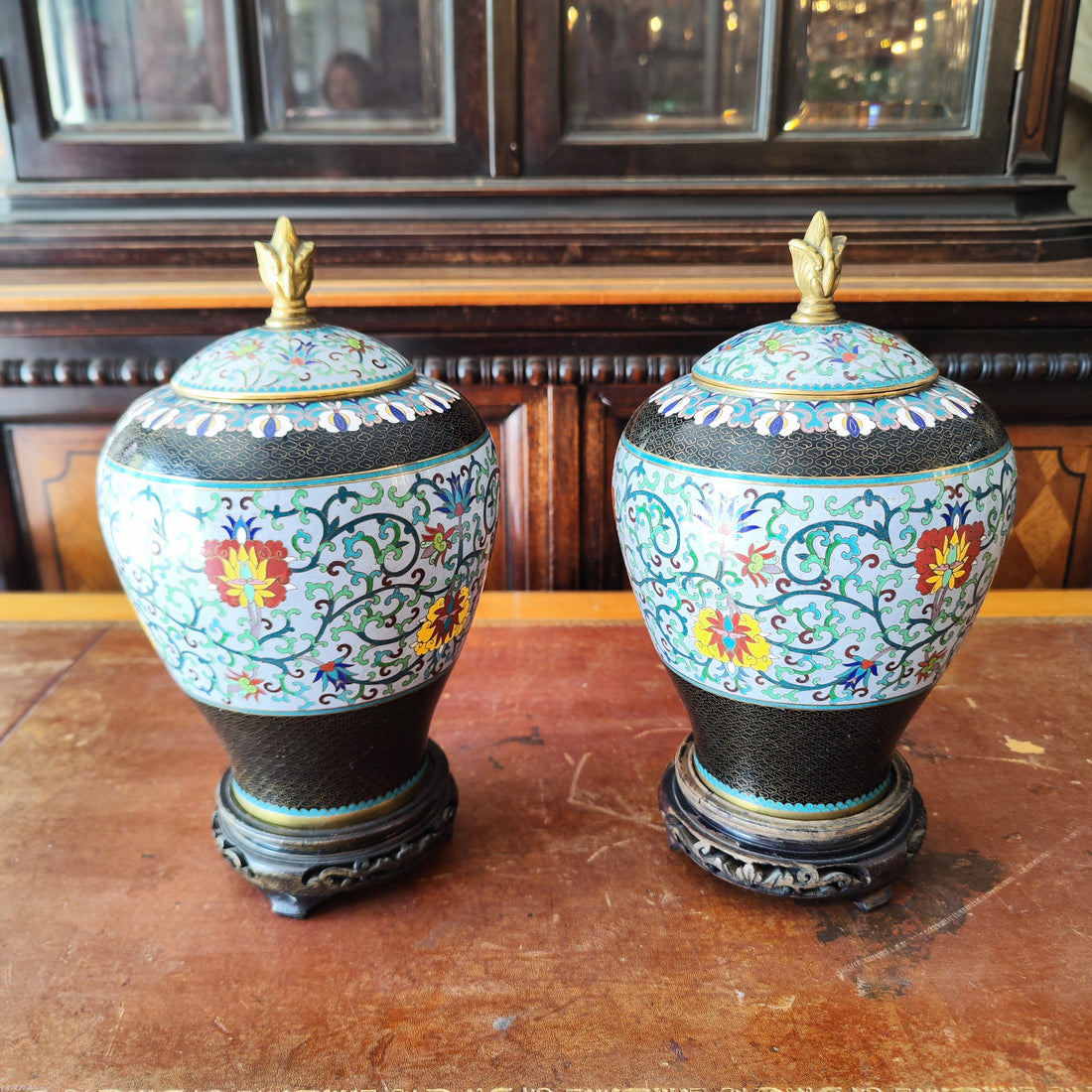 Par de jarros de jengibre japonese Meiji. Japon SXIX