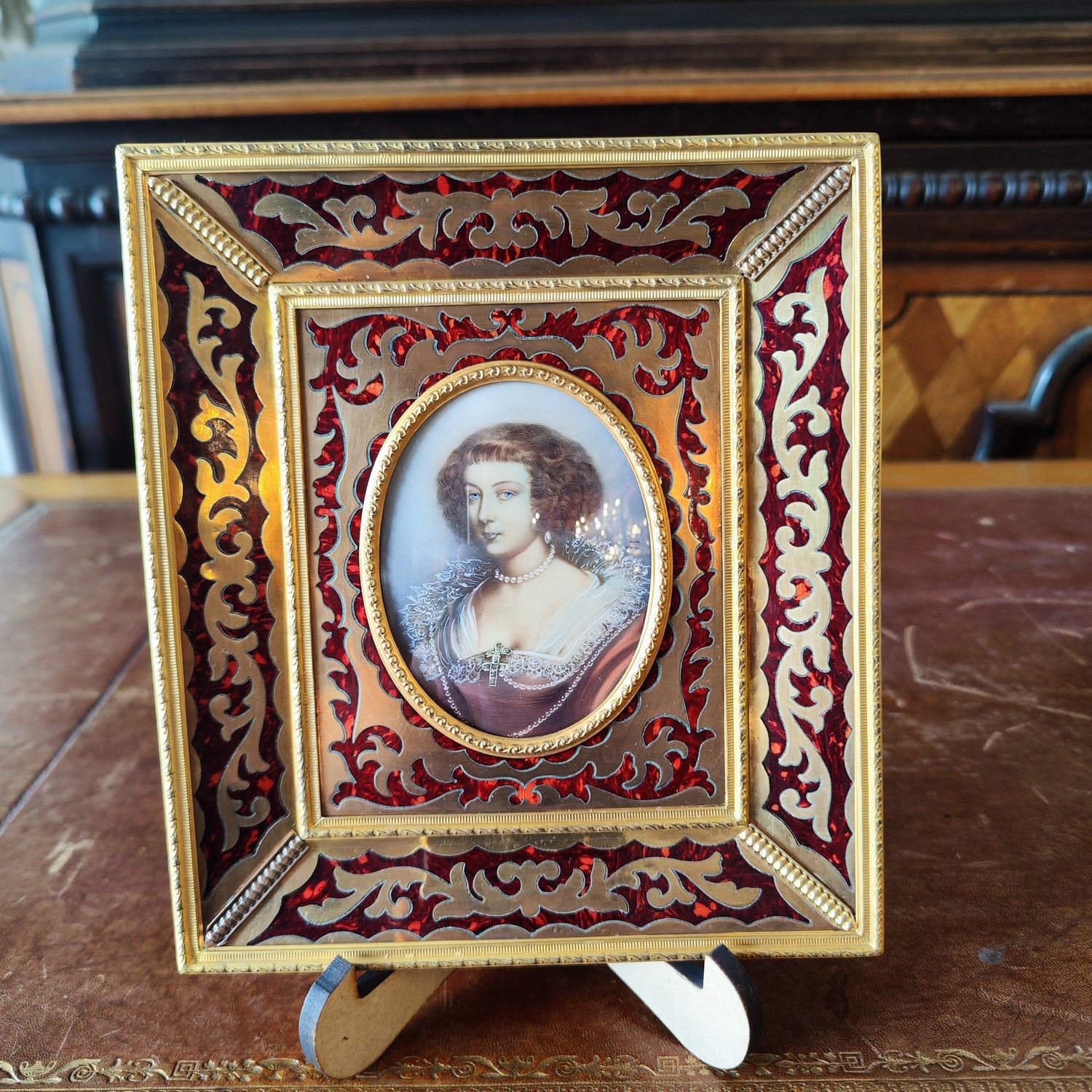 Par de miniaturas boulle época Napoleón III. Francia SXIX