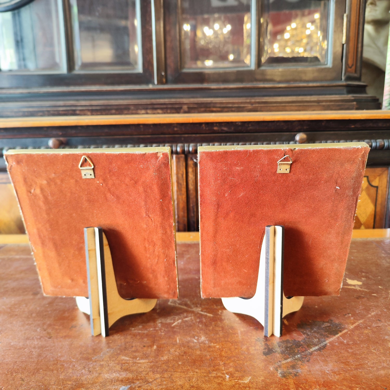 Par de miniaturas boulle época Napoleón III. Francia SXIX