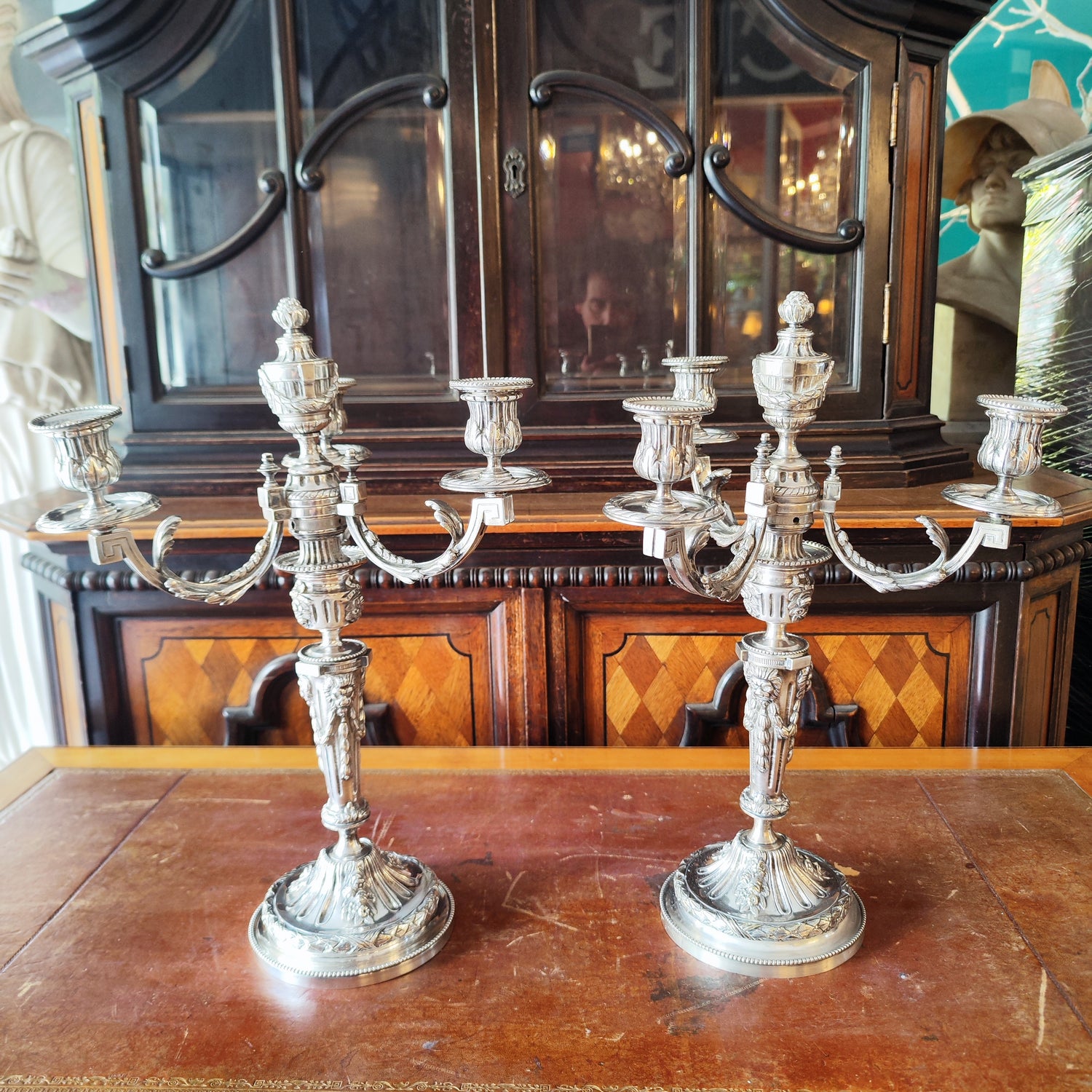 Gran par de candelabros luis XVI. Francia SXVIII