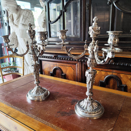 Gran par de candelabros luis XVI. Francia SXVIII