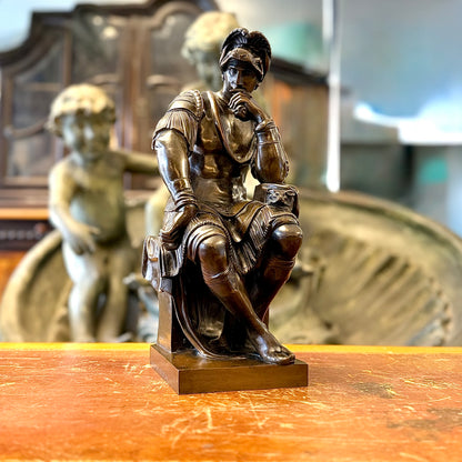 Escultura de bronce francesa "Lorenzo de Medicis". Francia SXIX