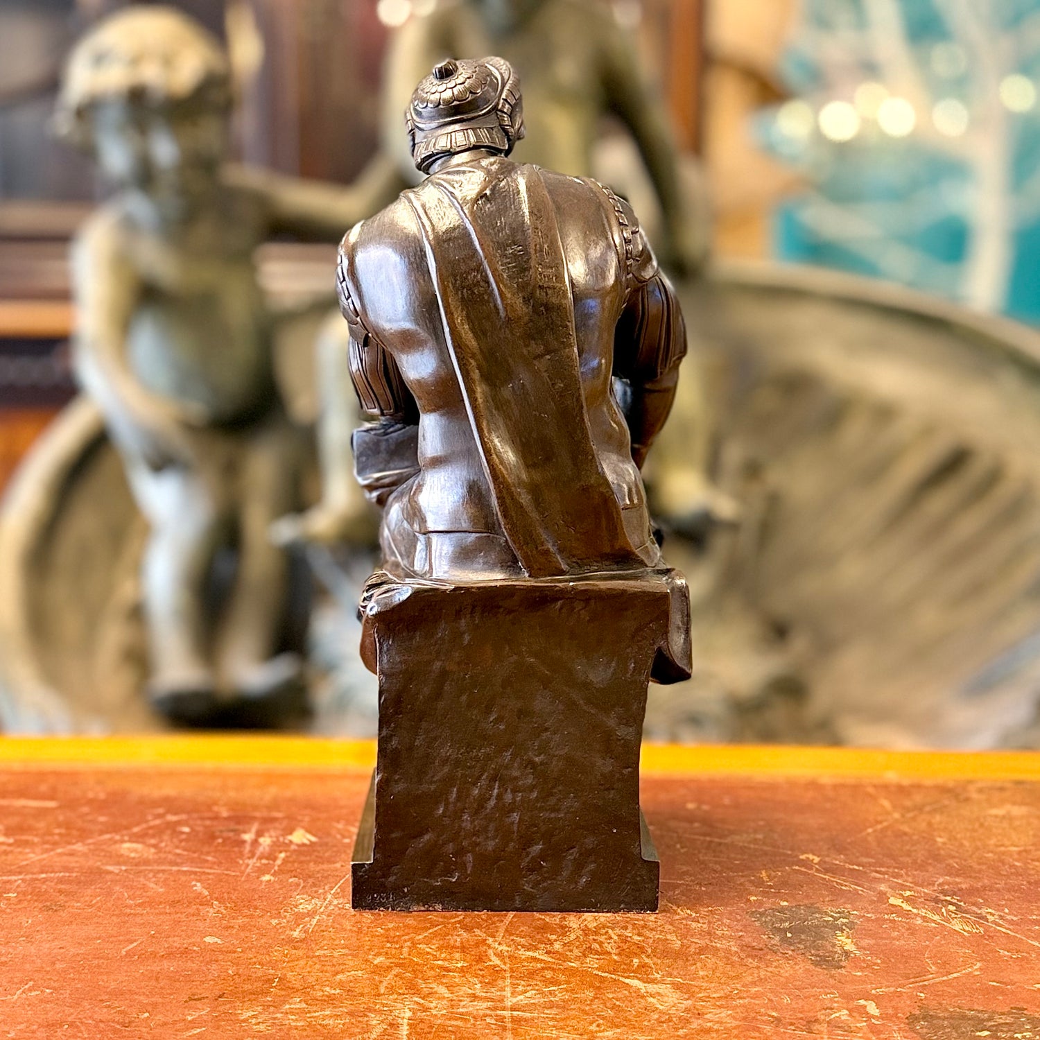 Escultura de bronce francesa "Lorenzo de Medicis". Francia SXIX