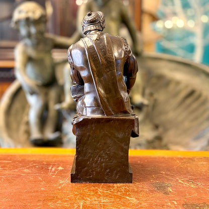 Escultura de bronce francesa "Lorenzo de Medicis". Francia SXIX