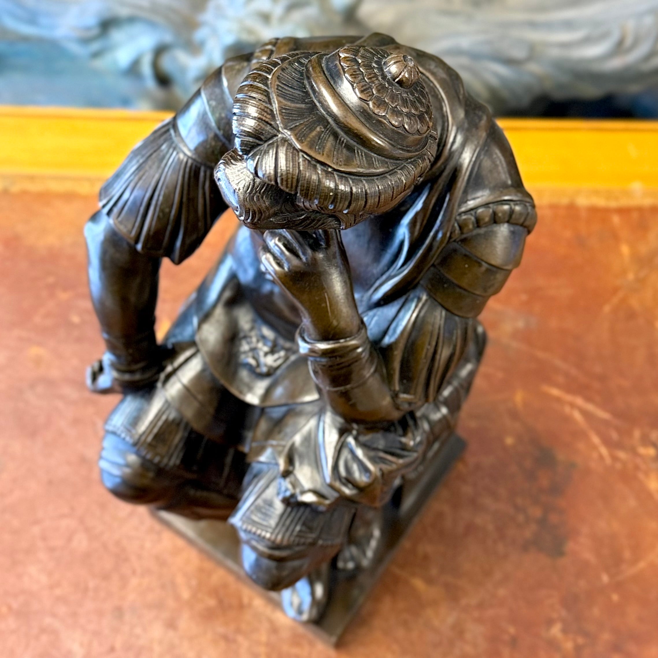 Escultura de bronce francesa "Lorenzo de Medicis". Francia SXIX