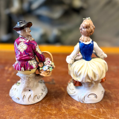 Pareja de porcelanas alemanas, Sitzendorf. Alemania SXIX