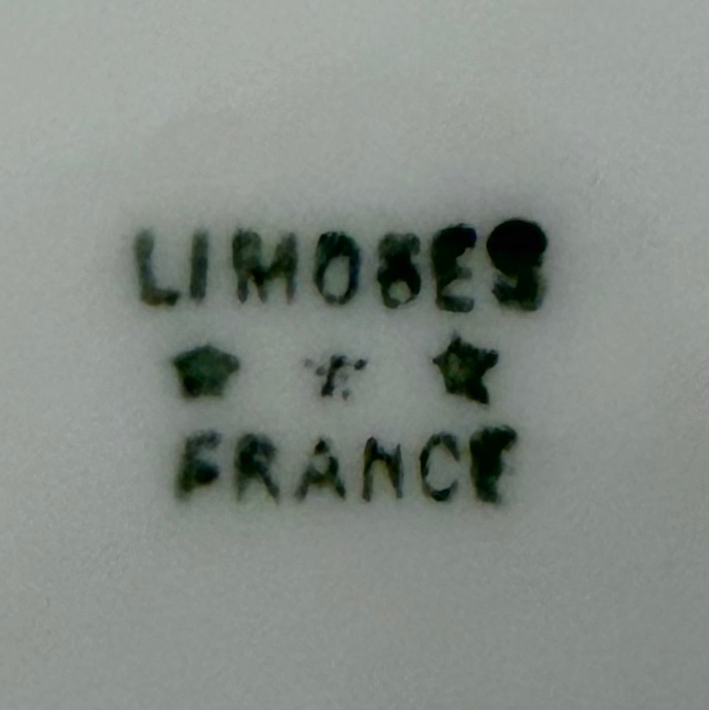 Servicio de te francés de porcelana Haviland Limoges Art-Nouveau. Francia SXX