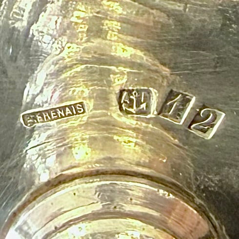 Alcuza francesa de dos botellas Armand Frénais. Francia SXIX