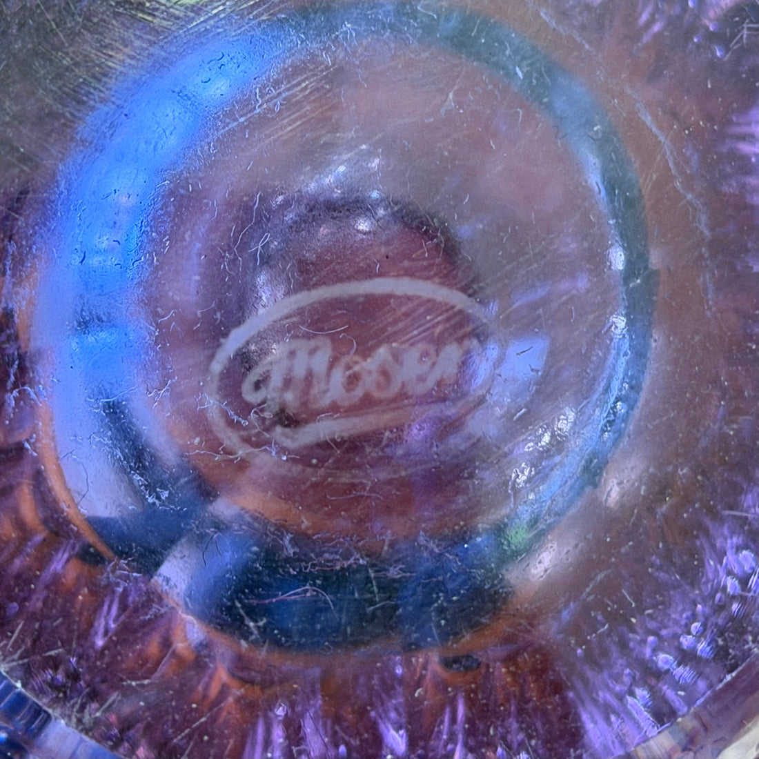 Florero firmado MOSER modelo Diva. República Checa SXX
