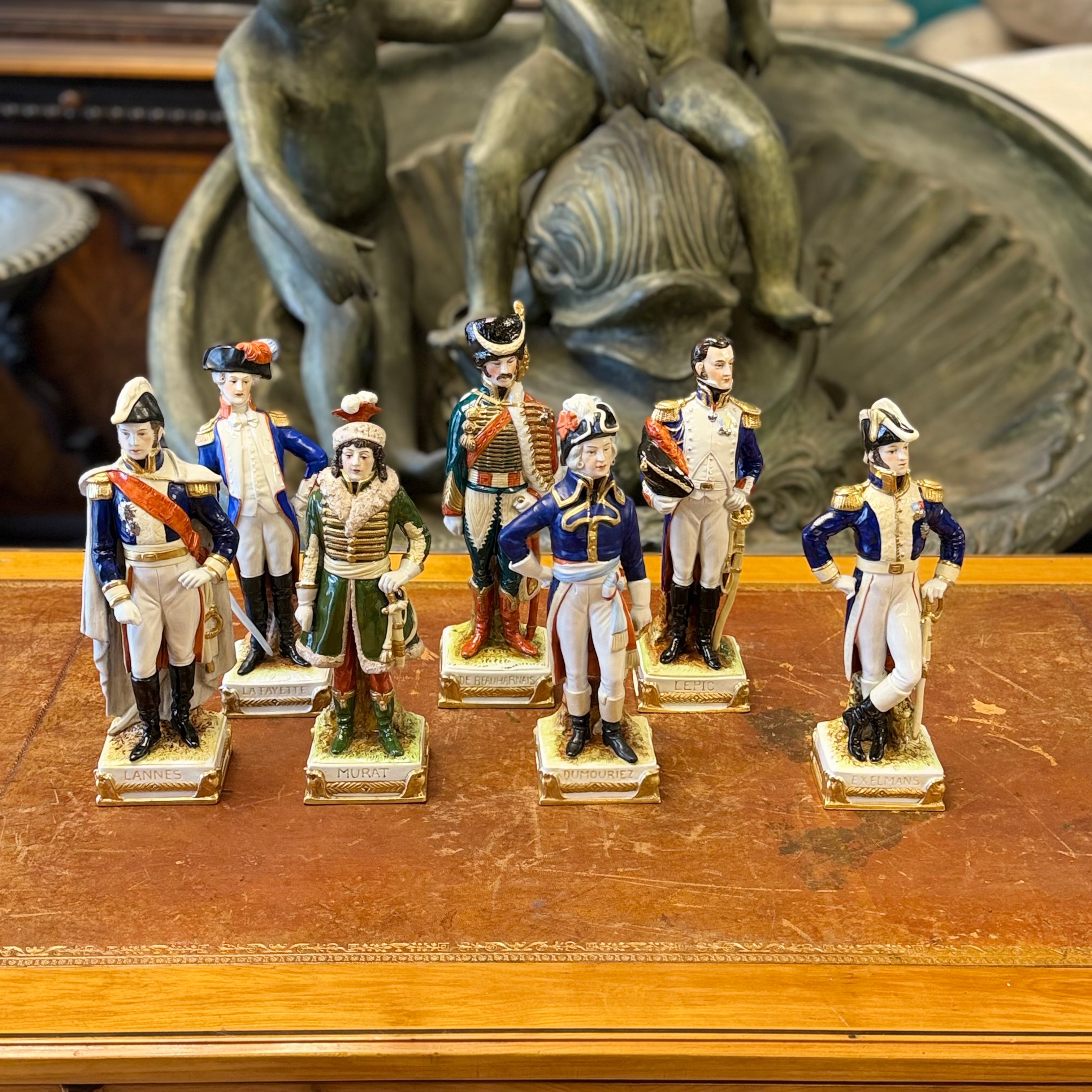 Conjunto de mariscales de Napoleón sellados Scheibe-Alsbach. Alemania SXIX