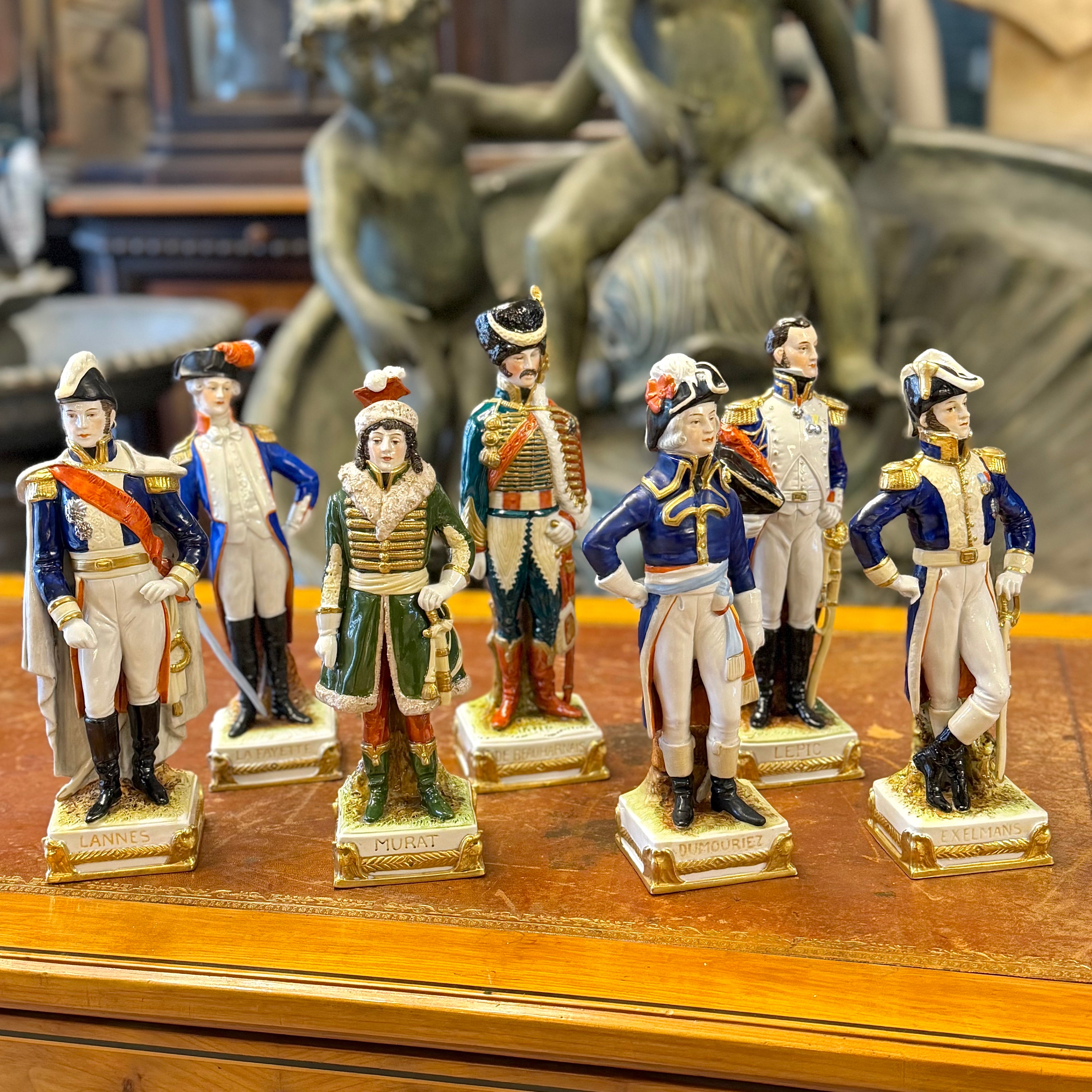 Conjunto de mariscales de Napoleón sellados Scheibe-Alsbach. Alemania SXIX