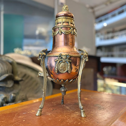 Espectacular Samovar de cobre época Napoleón III. Francia SXIX.