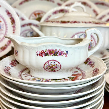vajilla de porcelana francesa Couleuvre France modelo "Limoise". Francia SXIX