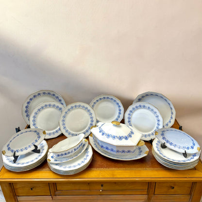 Vajilla de porcelana francesa Limoges France Art-Deco. Francia SXX