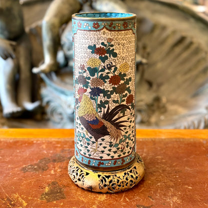 Jugo de tres pinceleros cloissone Japones época Meiji. Japón SXIX