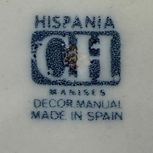Juego de doce platos para pescado porcelana española Hispania C.H. España SXX