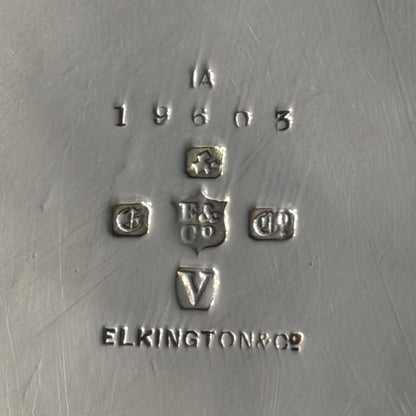 Champañera inglesa de plaque Elkington Art-Deco. SXX