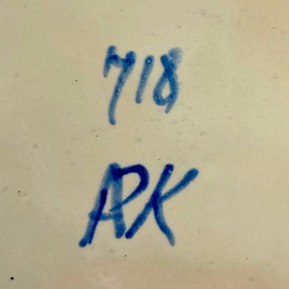 Par de jarrones holandeses Delft en azul y blanco firmados APK. Holanda SXIX