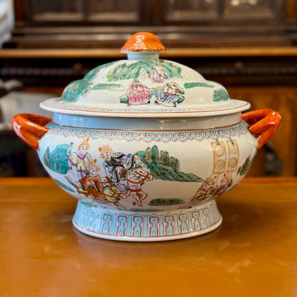 Sopera china Familia Rosa con présentoir. China SXIX