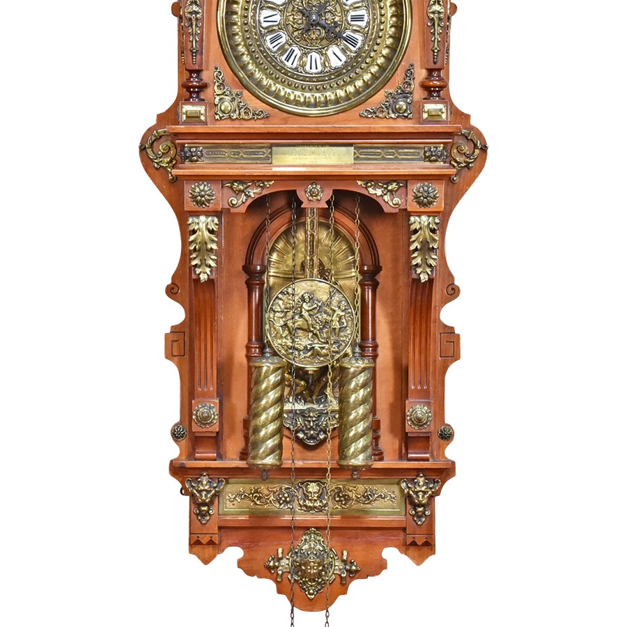 Espectacular reloj de pared Americano Ansonia. EE.UU siglo XIX
