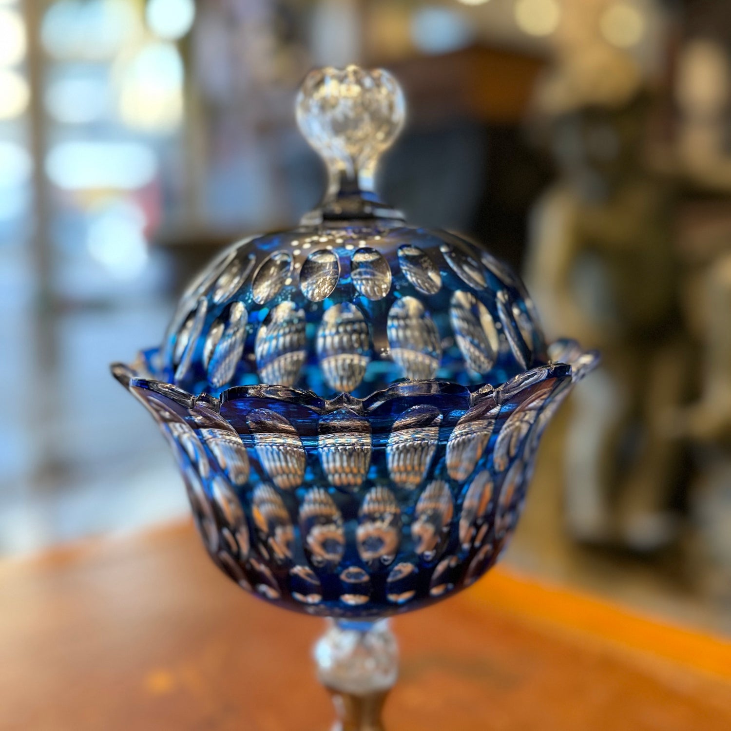Dulcero de cristal cortado belga de lonjas. Bélgica SXX