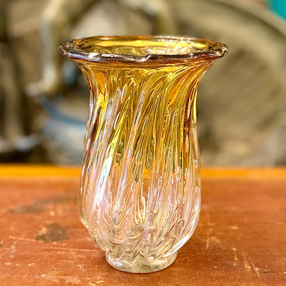 Florero cristal Yungay Obispo. Chile SXX